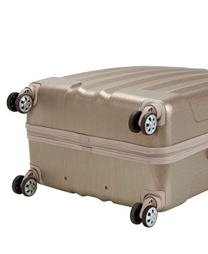 Rockland Melbourne Hardside Expandable Luggage with Spinner Wheels, 2TONENAVY, 2 Piece (20/28)