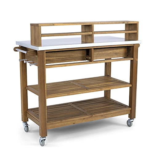 Homestyles Maho Golden Teak Potting Bench
