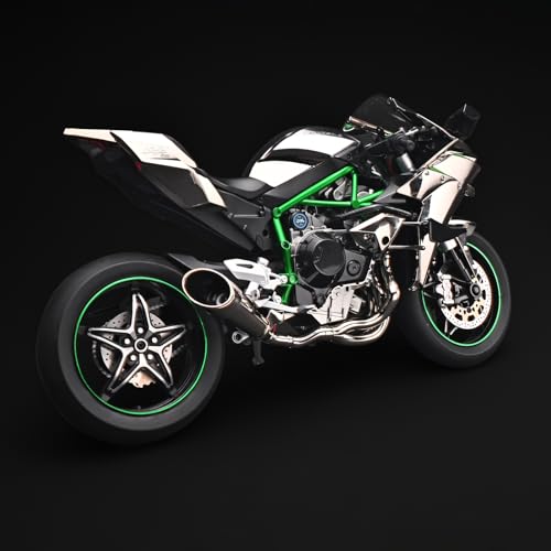Die Cast Motorcycle 1:6 Scale for Kawasaki H2R Motorcycles Alloy Racing Motorcycle Model Power Toy Motorcycles Collection Kawasaki Model Motorcycles