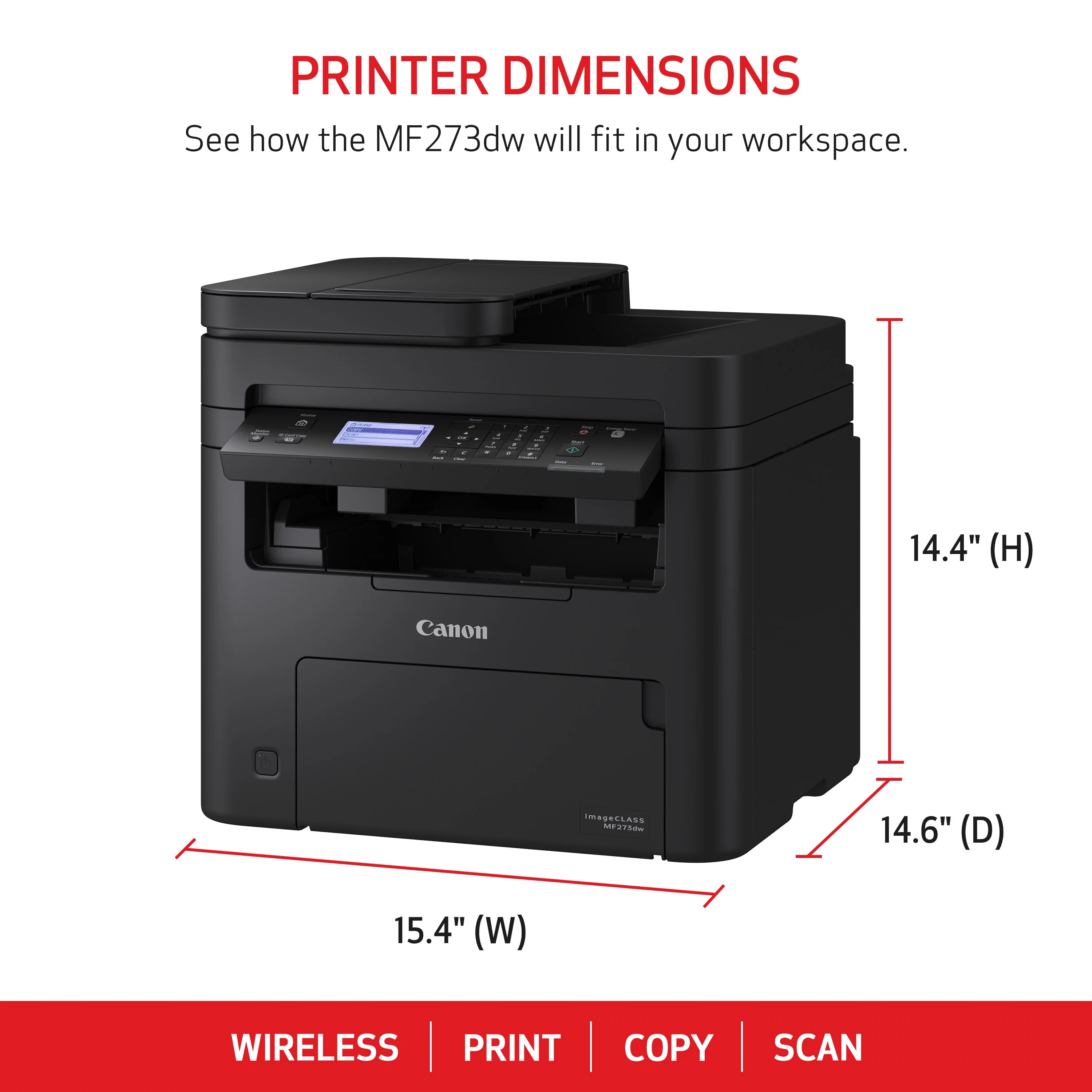 Canon imageCLASS MF273dw - Wireless, Duplex Laser Printer