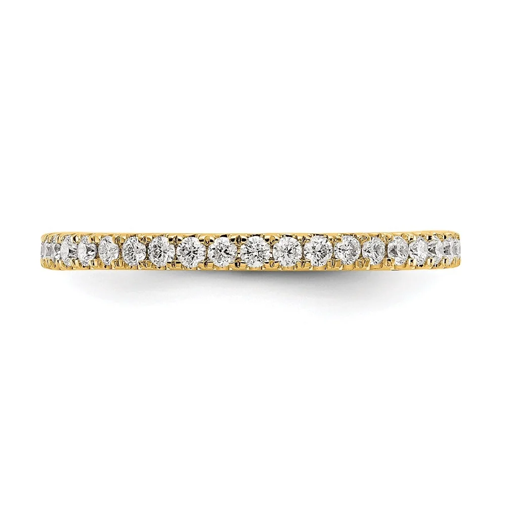 Auriga 14k Yellow Gold 1/2 carat Lab Grown Diamond VS/SI D E F Size 8.5 Eternity Ring for Women