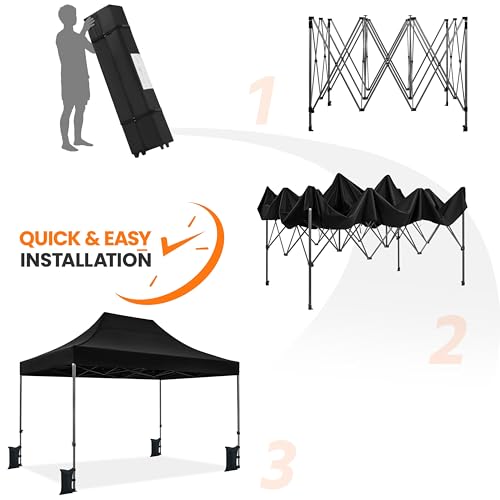 Yaheetech Heavy Duty Pop Up Canopy Tent, 10x20 Commercial Instant Shelter Tent for Wedding, Parties, Adjustable Outdoor Canopy with Wheeled Carry Bag