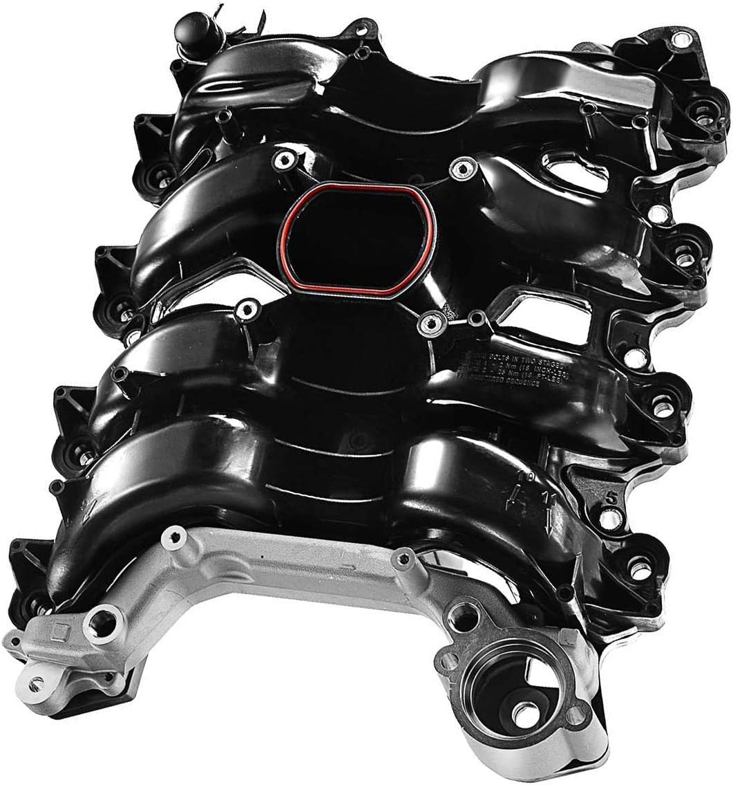 A-Premium Upper Intake Manifold with Thermostat Compatible with Ford Crown Victoria Mustang Explorer Lincoln Town Car Mercury Grand Marquis