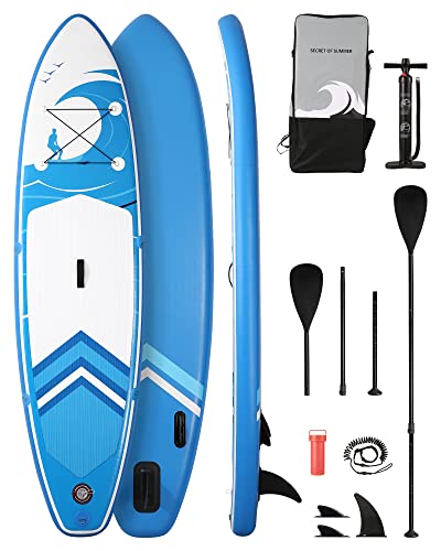 Paddle Board Stand Up Paddle Board SUP 6 inches Thick Board with ISUP Accessories & Carry Bag & Fast Pumping for Adults & Youth for Paddling Surfing