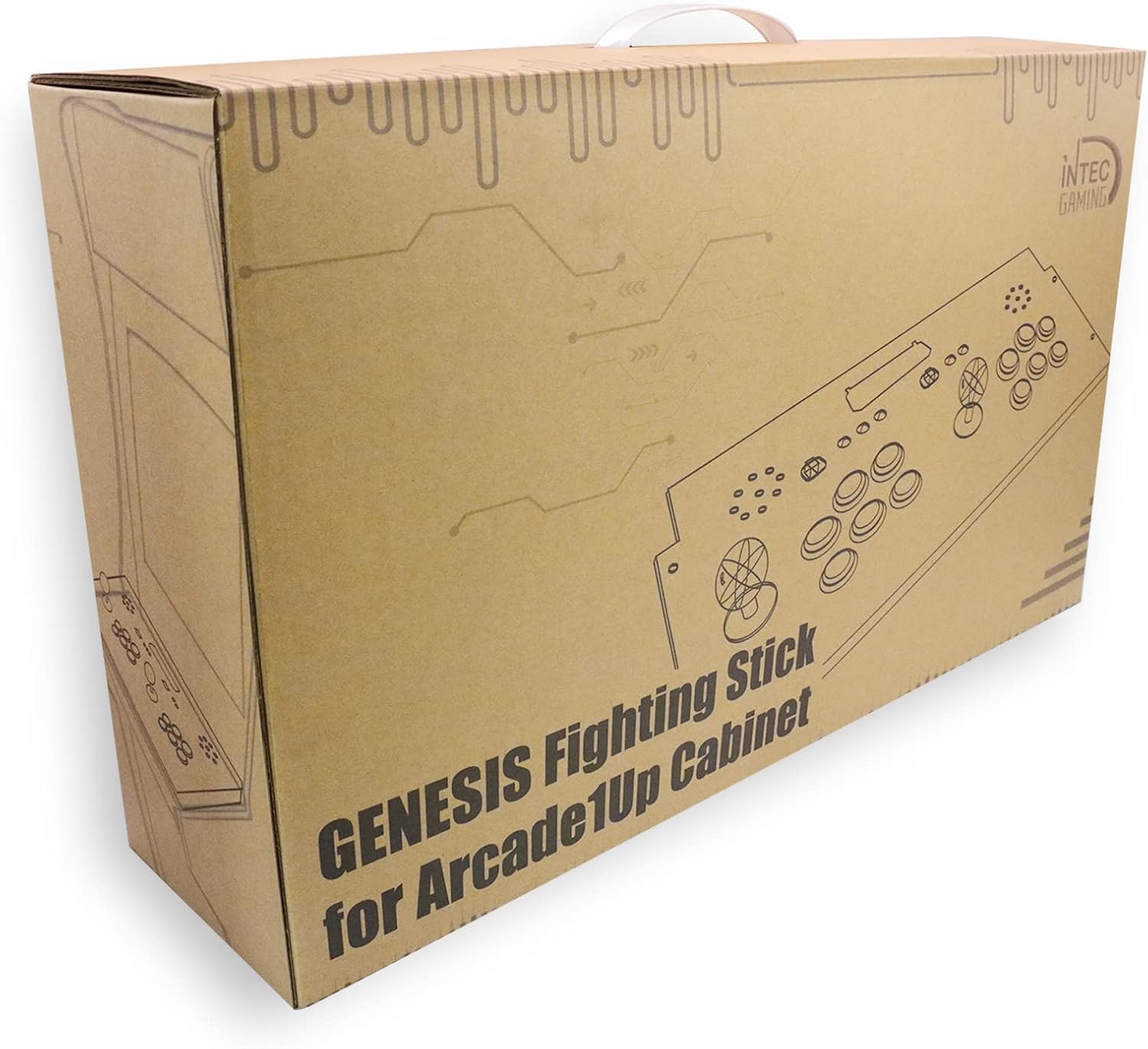 Intec Gaming Genesis Fighting Stick for Arcade1Up Cabinet, Play SEGA Genesis on Cabinet, Plug Cartridge and Play, Work as a Genesis Console
