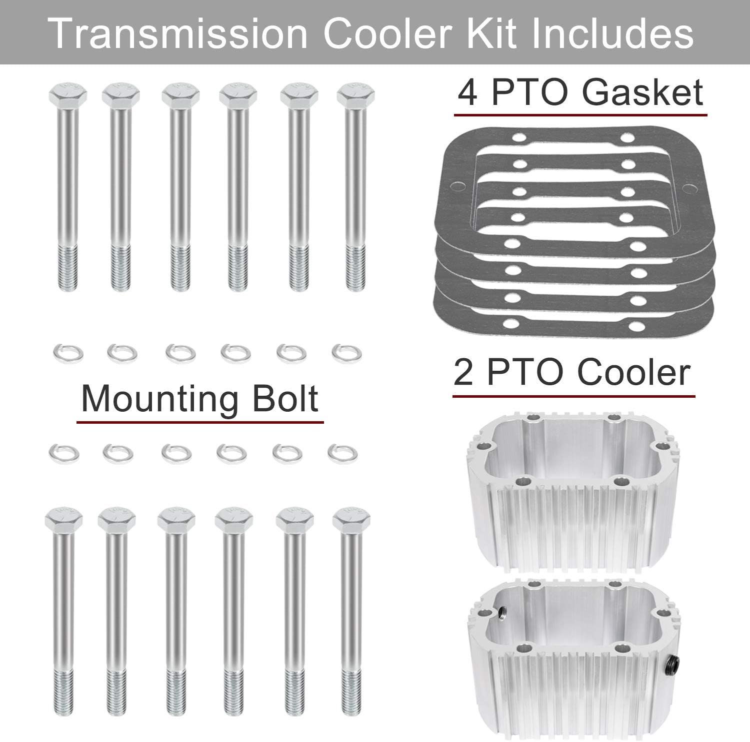 Manual Transmission Coolers Kit PTO For GM/Dodge NV4500 NV5600 G56, For Ford ZF 5 ZF6 Transmissions