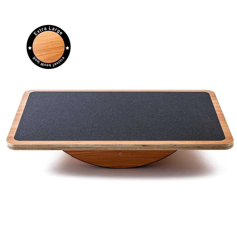 StrongTek Professional Wooden Balance Board Rocker Board Wood Standing Desk Accessory - Sports Supplies Online Store