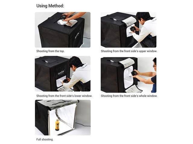 Godox LST80 Portable Photo Studio Box - Triple LED Light Source Photography