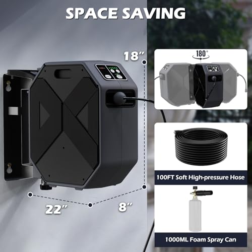 Electric Wall Mounted Power Washer -5000 PSI 3.4 GPM Adjustable Pressure Washer