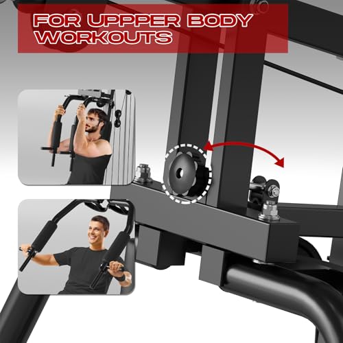 Home Gym, Multifunctional Weight Machine, Full Body Workout Station Exercise Equipment with 100LBS Weight Stack