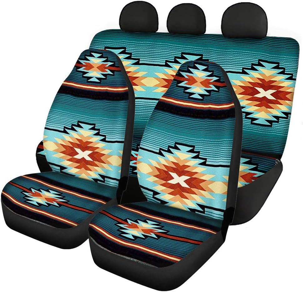 SEANATIVE Stretchy Car Seat Cover Camo Forest Deer Universal Car Interior Seat Cover Machine Washable Anti-Slip Front and Rear Bench Back Seat Cover