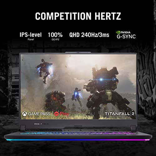ASUS ROG Strix G17 (2023) Gaming Laptop, 17.3” QHD 240Hz, GeForce RTX 4070, AMD Ryzen 9 7945HX, 16GB DDR5, 1TB PCIe SSD, Wi-Fi 6E, Windows 11