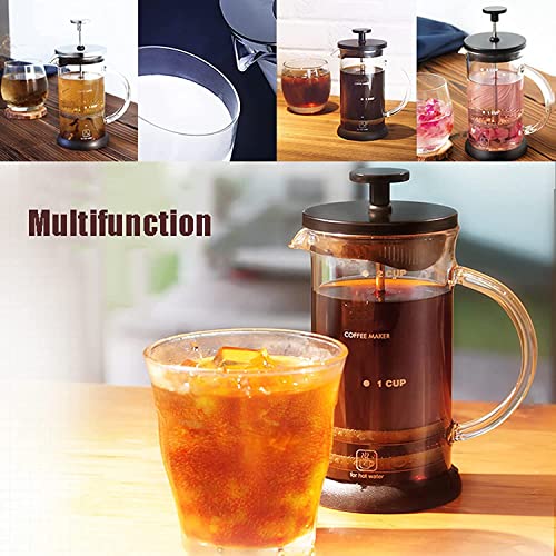 coffee machines French Press Coffee Maker with Double Triple,Heat Resistant Borosilicate Glass,Stainless Steel Filter,for Home And Office