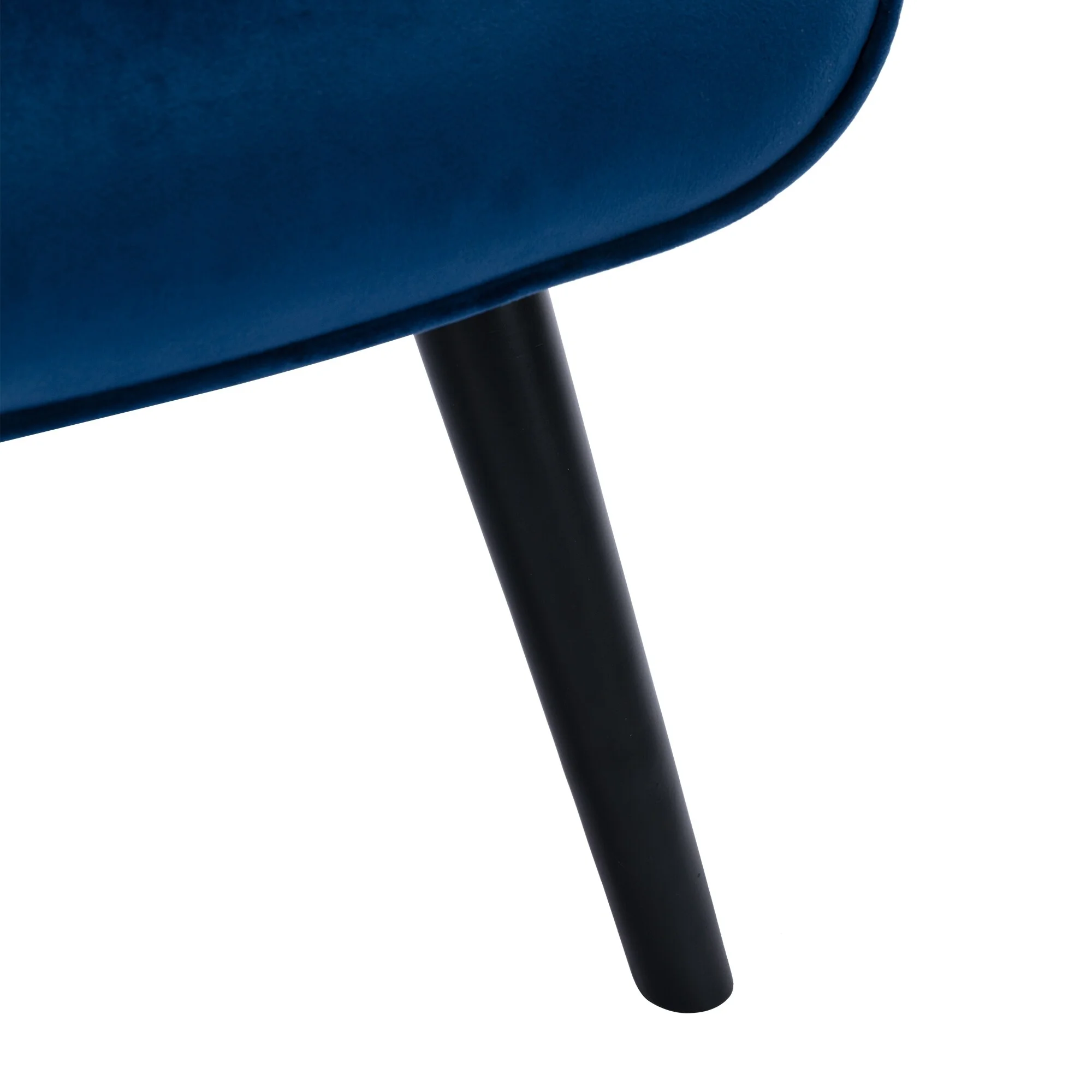 Unbranded Mid-century Modern Tufted Velvet Accent Chair Wingback chair Navy Blue