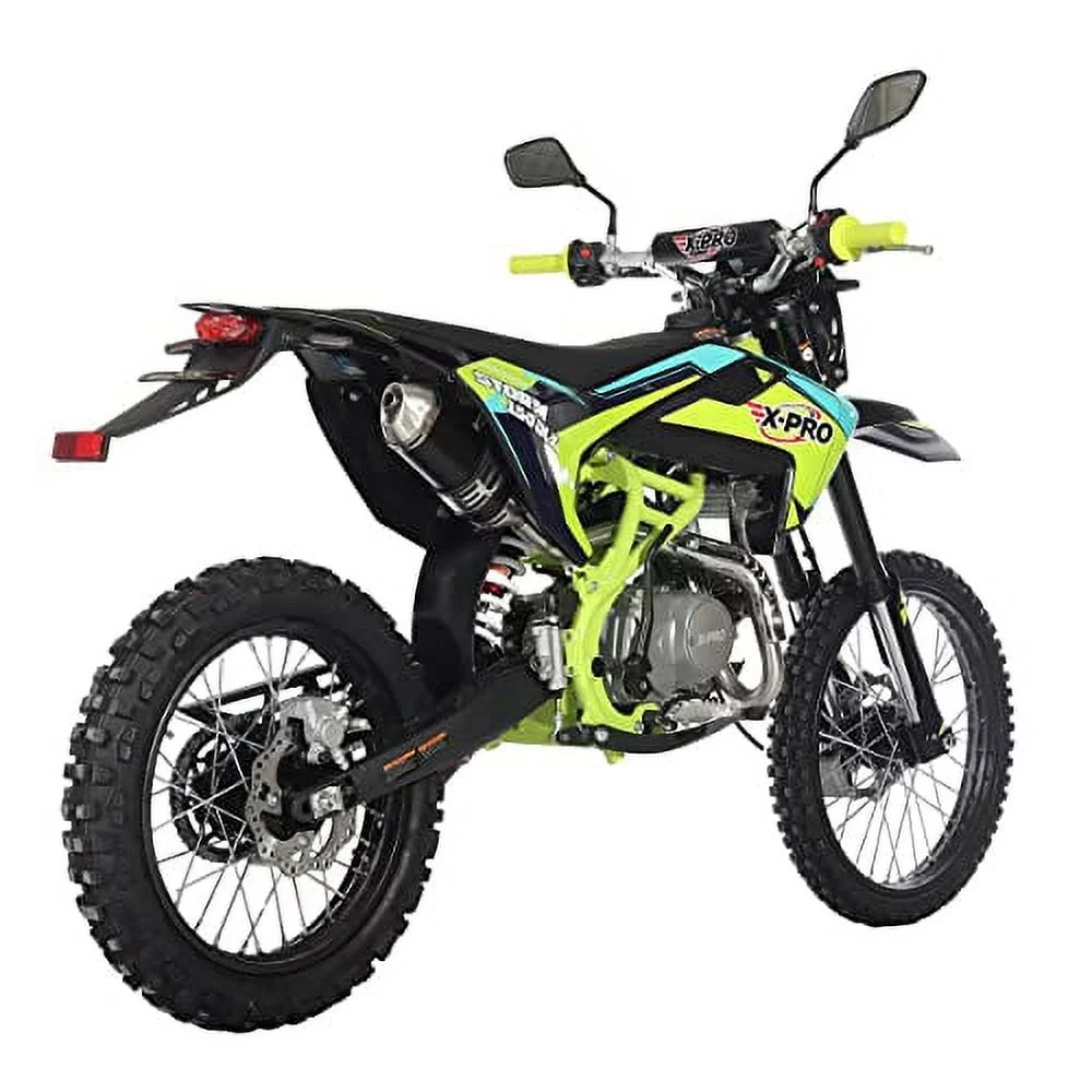 X-Pro Brand New 150cc Gas Pit Dirt Bike with All lights, 4-Speed Manual Transmission, 19"/16" Tires