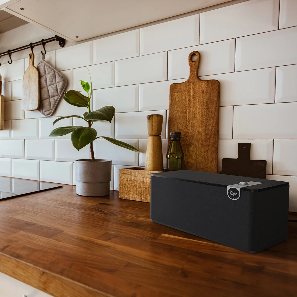 Klipsch The Three Plus Premium Bluetooth Speaker with Phono and Optical Inputs (Matte Black) - Curated Treasures Market