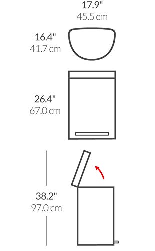 simplehuman 45 Liter / 12 Gallon Semi-Round Automatic Sensor Trash Can, Brushed Stainless Steel