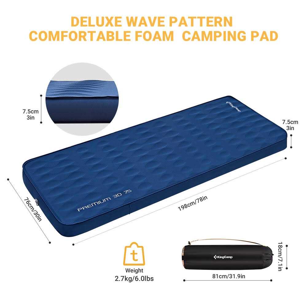 KingCamp Self-Inflating Camping Sleeping Pad Foam Mattress - Sports Supplies Online Store