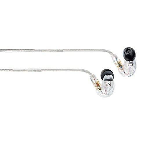 Shure SE215 Sound Isolating Earphones Clear with Triple Flange Sleeves (3 Pairs)