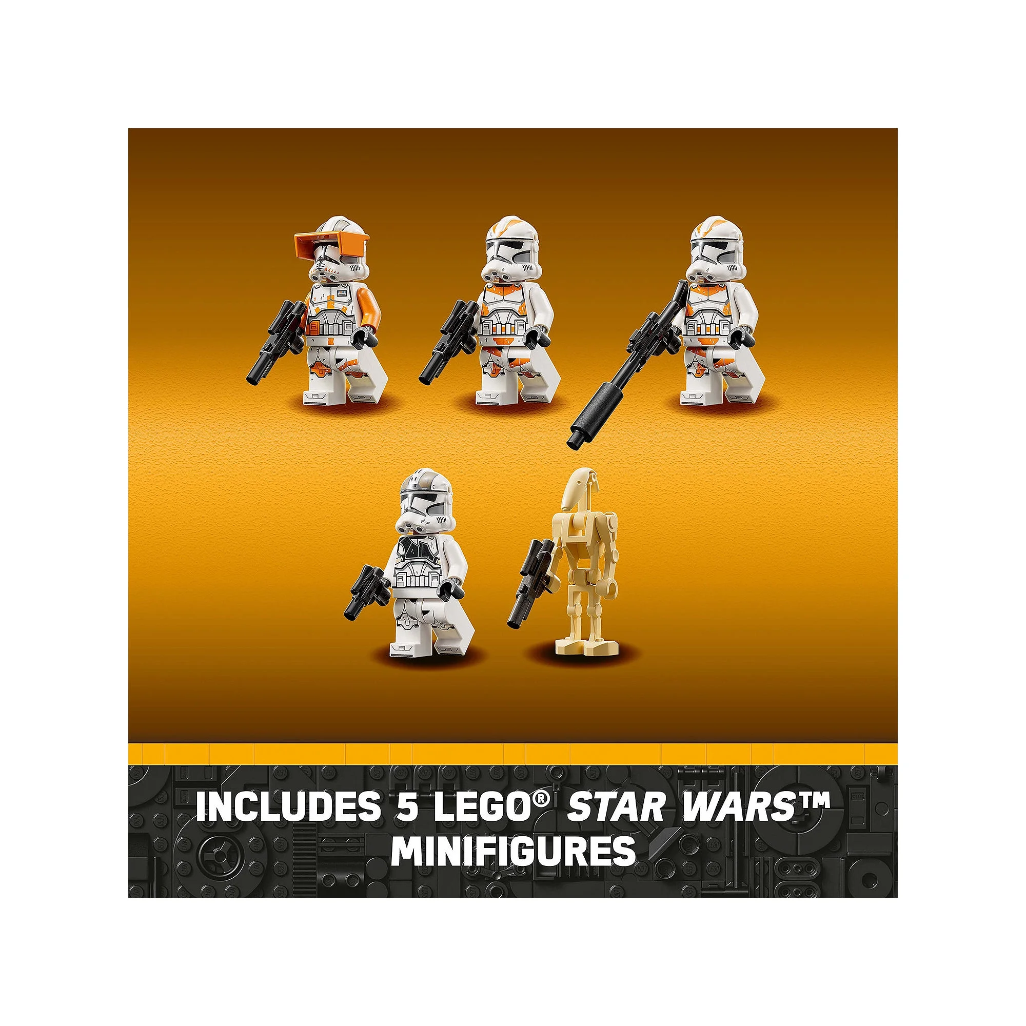 LEGO Star Wars AT-TE Walker 75337 Poseable Toy, Revenge of the Sith Set, Gift for Kids with 3 212th Clone Troopers