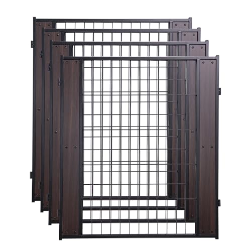Heavy Duty Dog Playpen 32 Inch Height - Indoor Outdoor Pet Fence Enclosure for Medium and Small Dogs