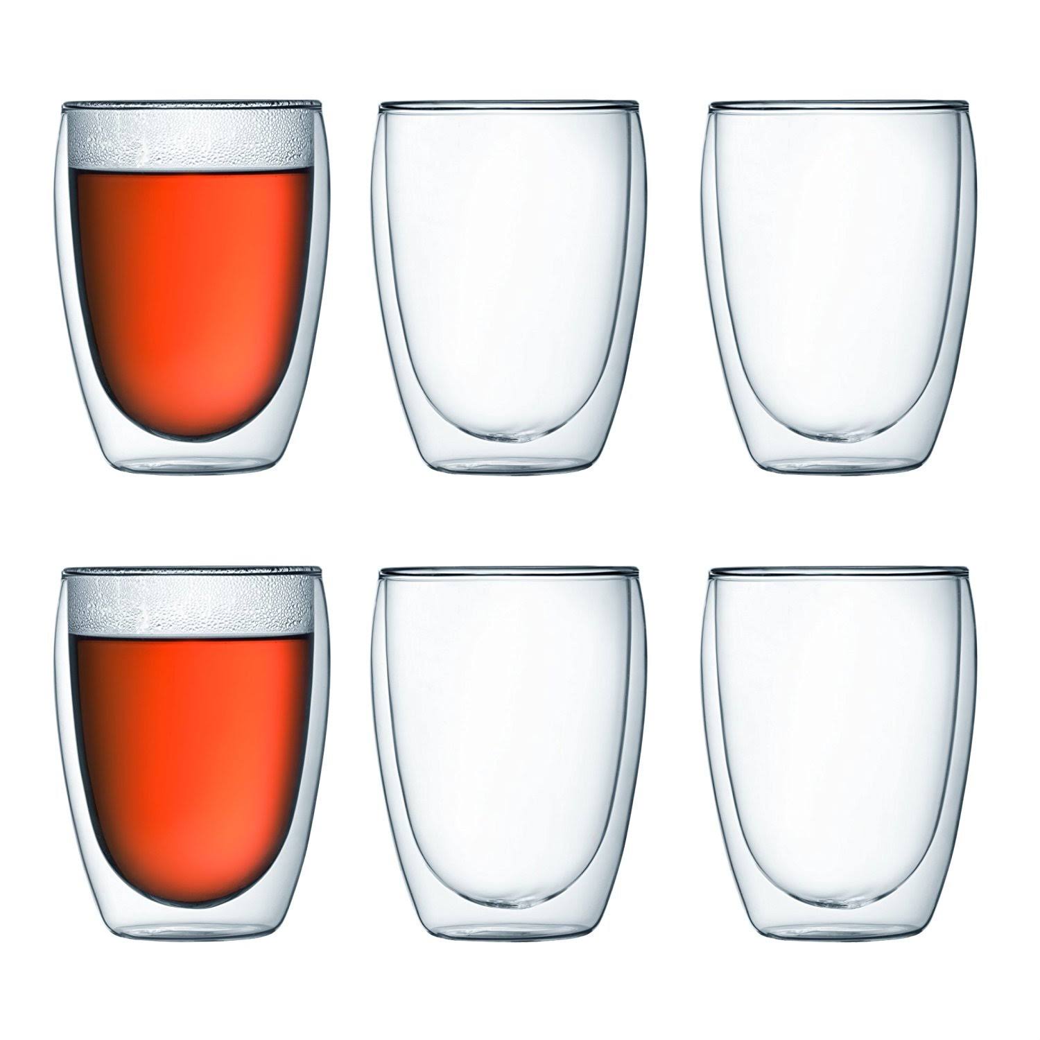 Bodum Pavina Double Walled Thermo Glasses 0.25 L, 8 oz, Pack of 6