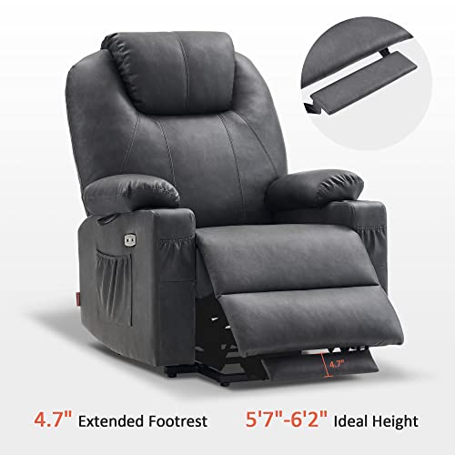 MCombo Dual Motor Large Power Lift Recliner Chair for Elderly, Lay Flat Lift Chair with Heat and Massage, Big Lift Recliner for Tall People