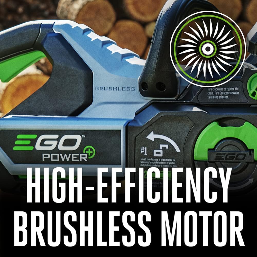 EGO Power+ CS1611 16-Inch 56V Lithium-ion Cordless Chainsaw - Battery and Charger Included, Black