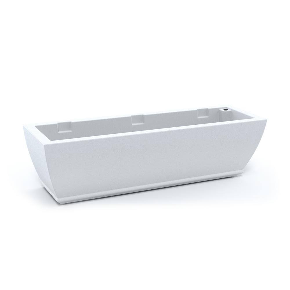 Mayne Acadia 36 in. x 11 in. White Resin Window Box