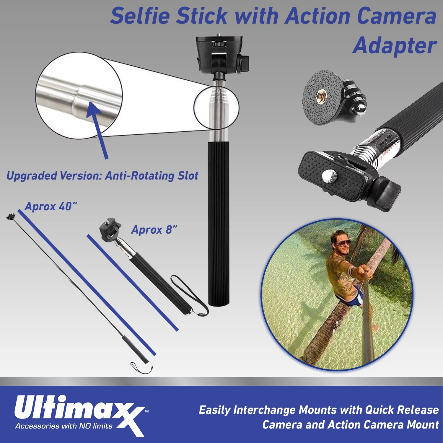 Ultimaxx Advanced GoPro Hero 12 Bundle - Includes: 64GB Extreme microSDXC Memory Card, 2x Replacement Batteries
