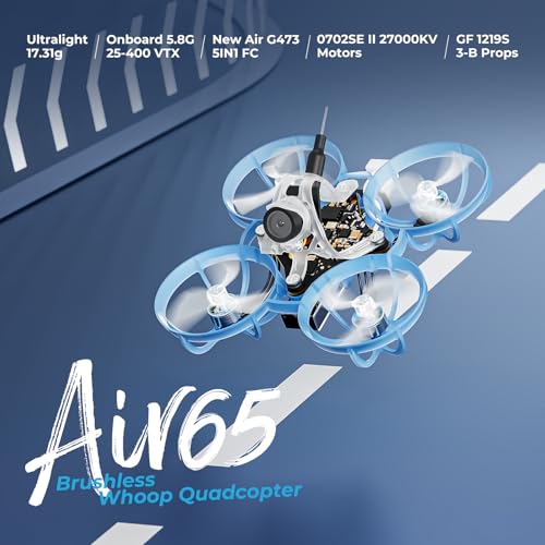 BETAFPV Air65 Brushless Whoop Quadcopter, 1S Ultralight 65mm Micro Whoop Drone with C03 FPV Camera, 0702SE Ⅱ 27000KV Motors