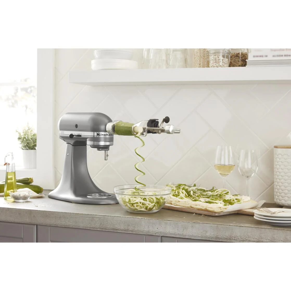 KitchenAid® Deluxe 4.5 Quart Tilt-Head Stand Mixer, Silver, KSM97