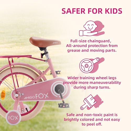 Royalbaby Princess Girls Kids Bike 12 14 16 18 20 Inch Children Bicycle with Basket for Age 3-12 Years
