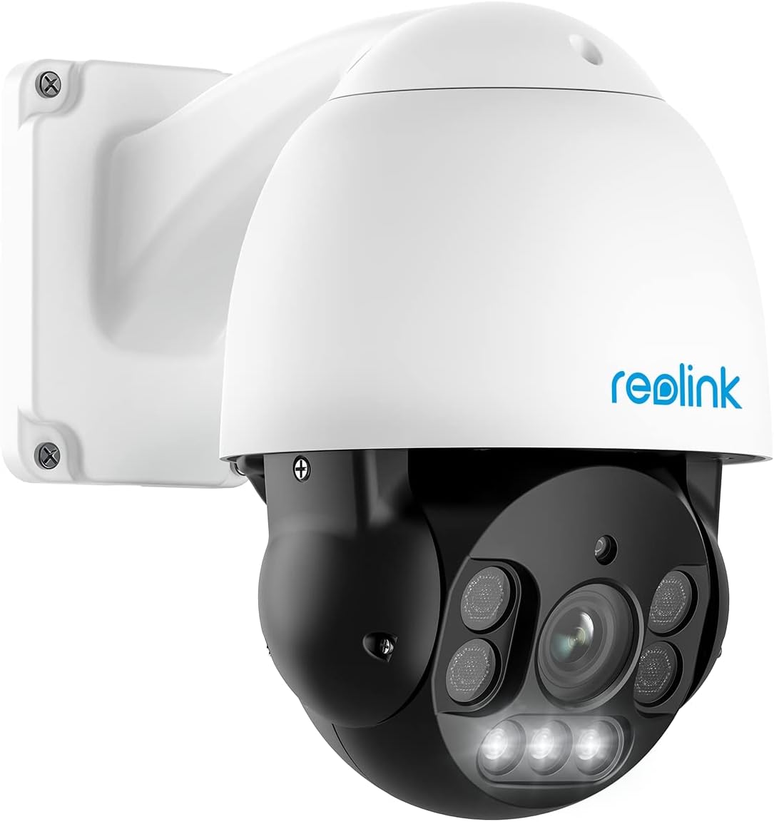 REOLINK 4K PTZ Outdoor Camera, PoE IP Home Security Surveillance, 5X Optical Zoom Auto Tracking, 3pcs Spotlights 190 Ft Color Night Vision
