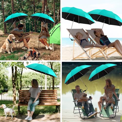 41.8" Chair Umbrella with Clamp, SPF50+, 360 ° Adjustable Umbrella for Chair, Camping Chair with Umbrella also for Beach Chair