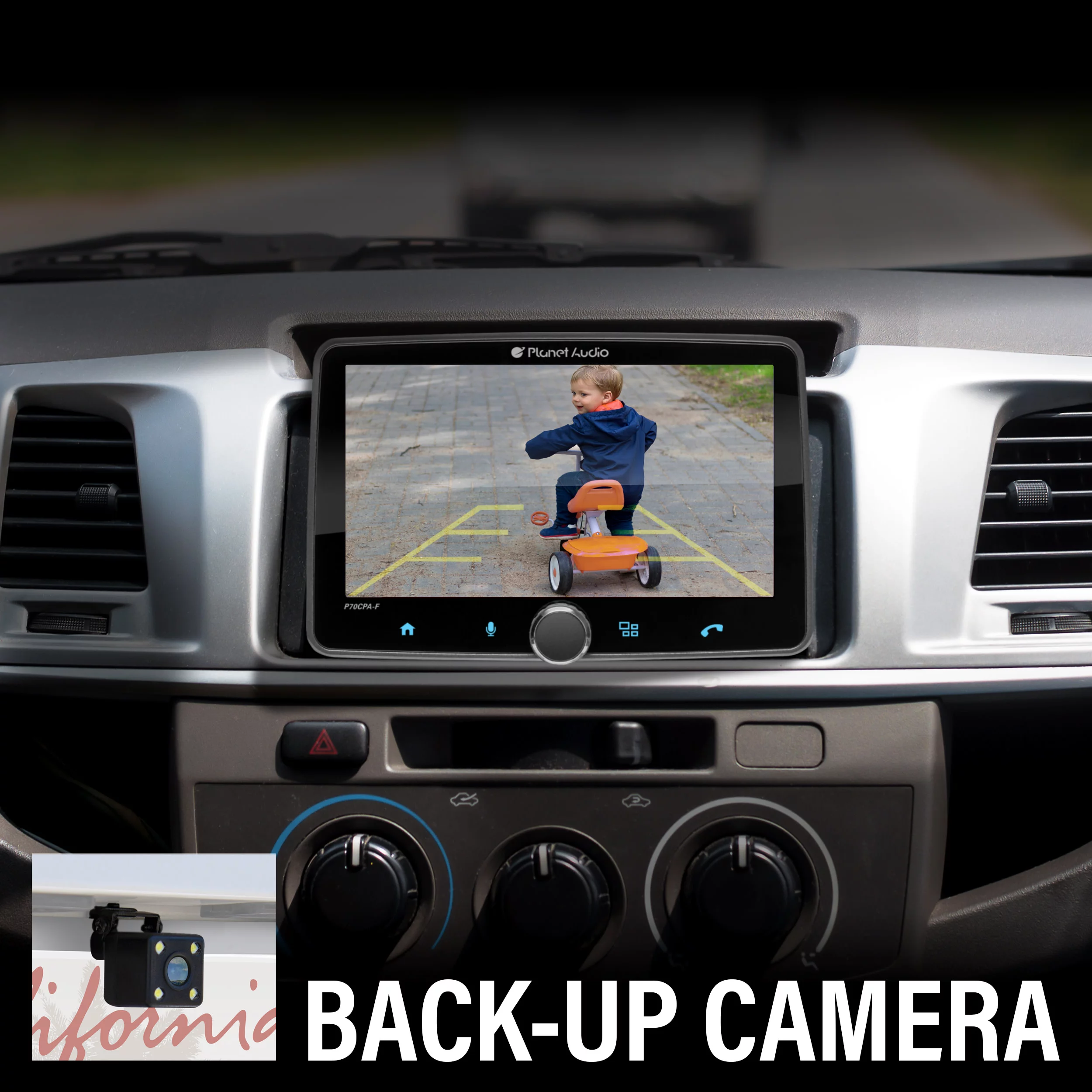 Planet Audio P70CPA-CF 7” CarPlay Android Car Stereo