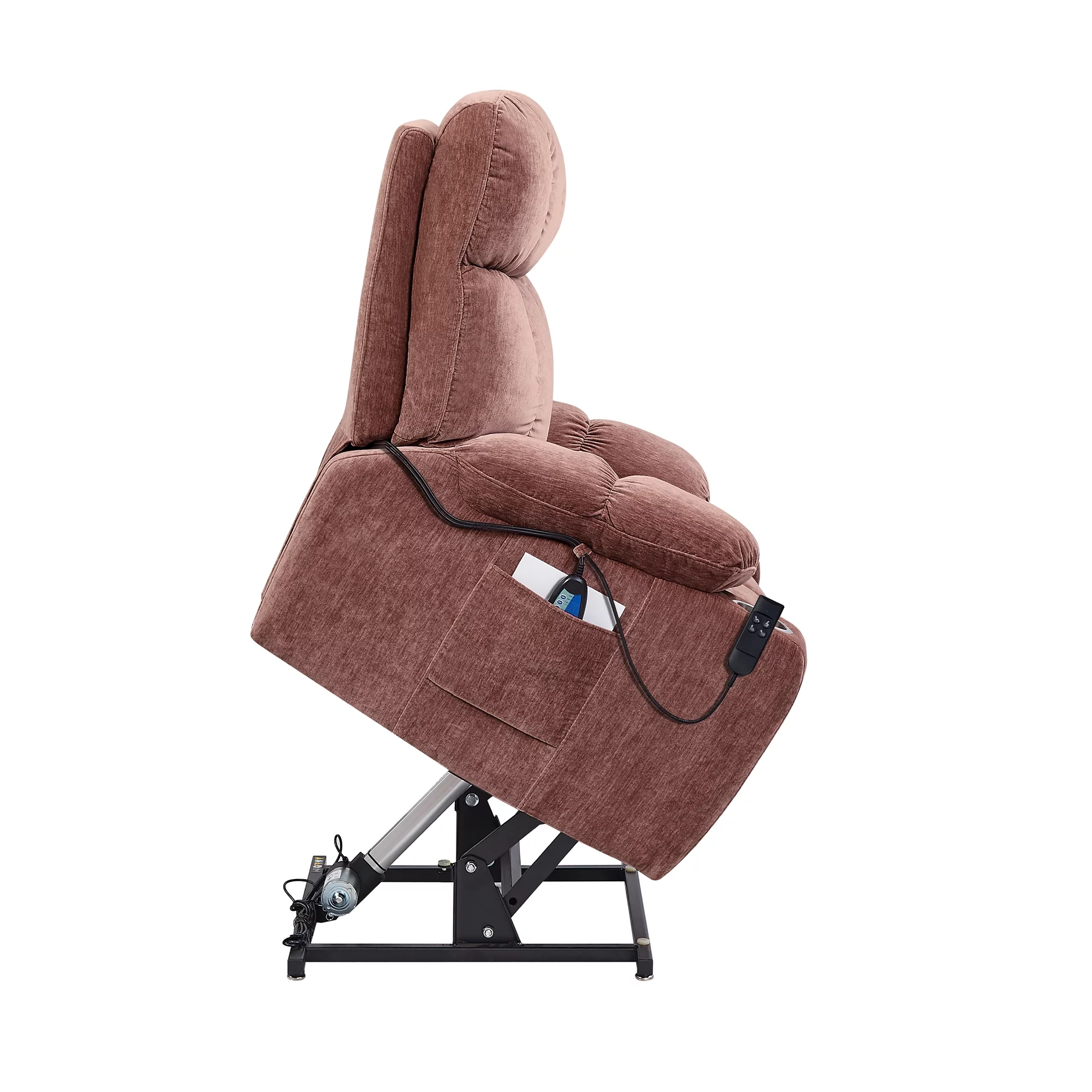 JIELARHUA Dual OKIN Motor Power Lift Recliner Chair for Elderly Infinite Position Lay Flat 180° Recliner with Heat Massage