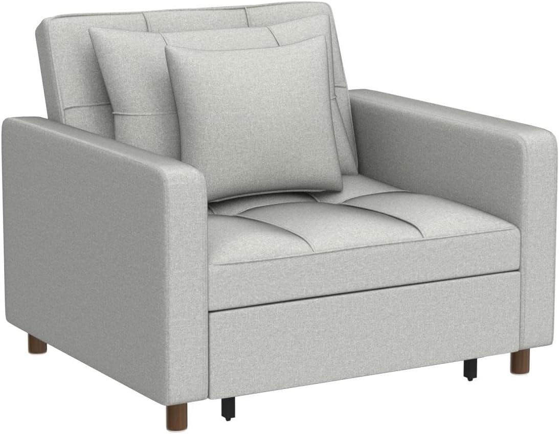 YODOLLA 3-in-1 Convertible Chair Bed, Sleeper Chair Bed, Pull Out Sleeper Chair Beds