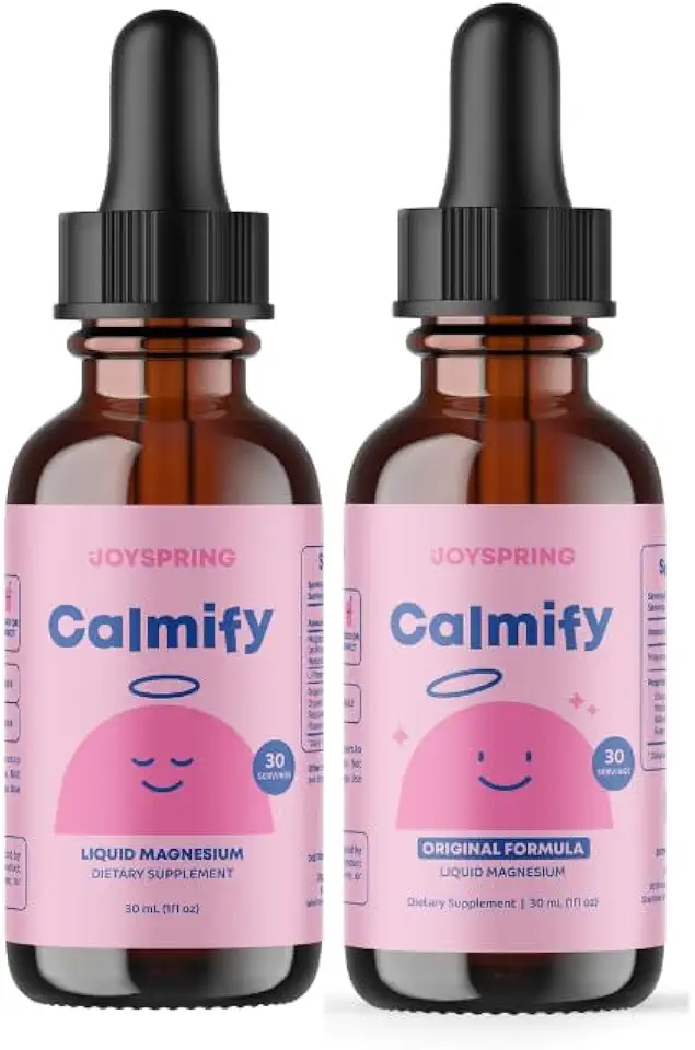 JoySpring Magnesium Citrate Liquid & Magnesium Glycinate for Kids - Sugar Gluten Free Magnesium for Kids and Magnesium Citrate Liquid