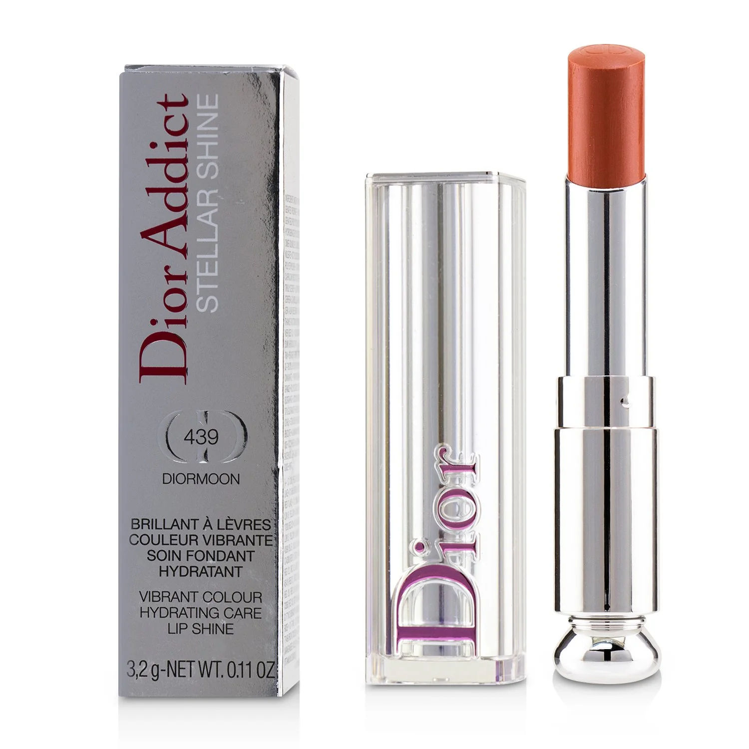 Christian Dior Dior Addict Stellar Shine Lipstick - # 639 Riviera Star (Pop Coral)  3.2g/0.11oz