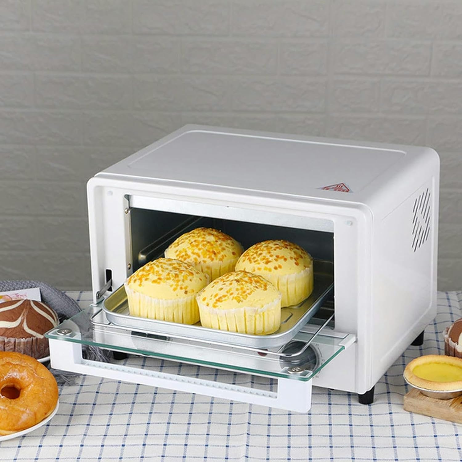 Mini Cooking Toaster, 14L Air Fryer Oven, Convection Grill Oven For Toast/baking/roasting/roasting/dehydrating, 60 -Minute Timer, 1000W