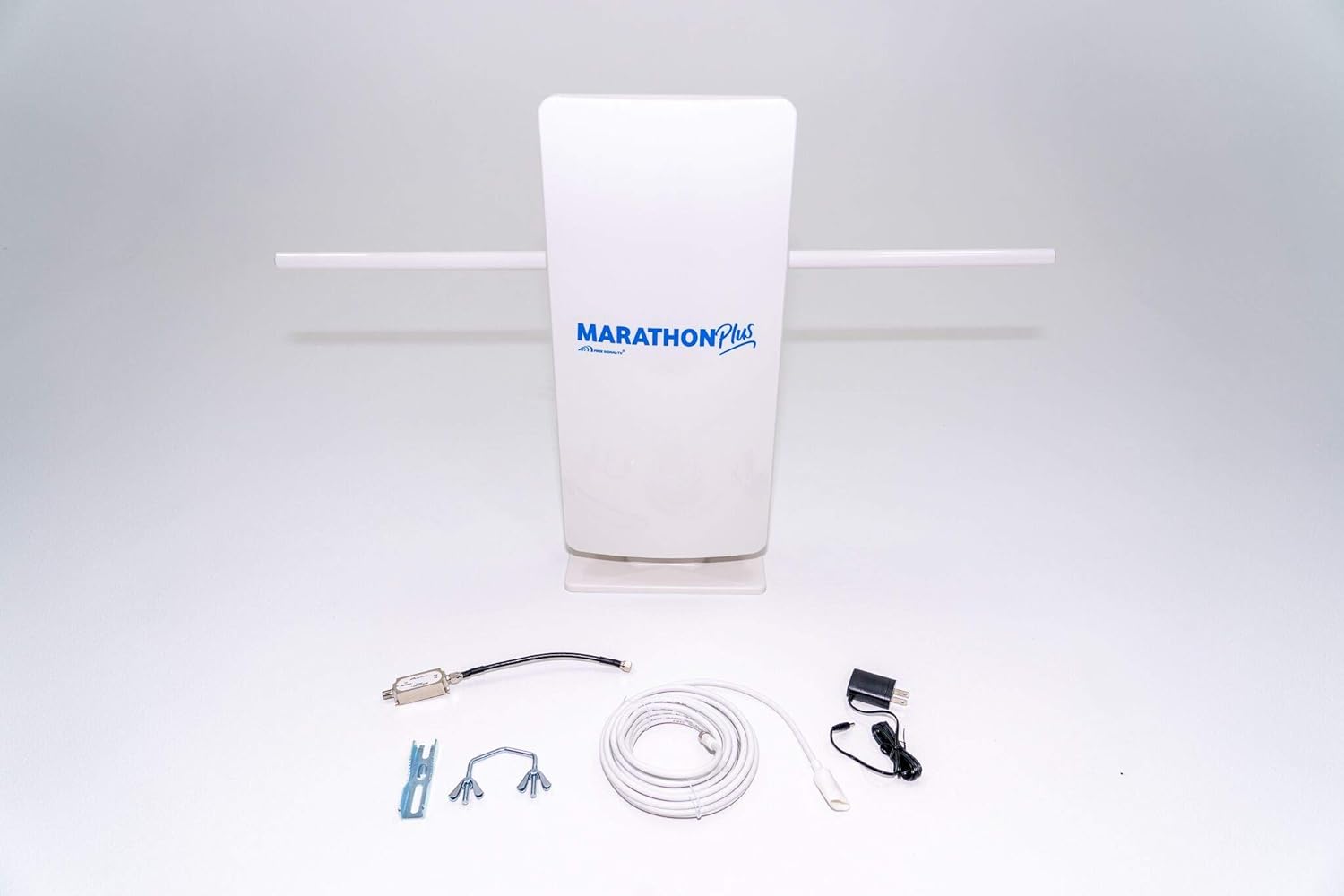 New 2020 Free Signal TV Marathon Plus Indoor/Outdoor Whole-House Digital TV Antenna with Breakthrough Amplified Technology for Long-Distance