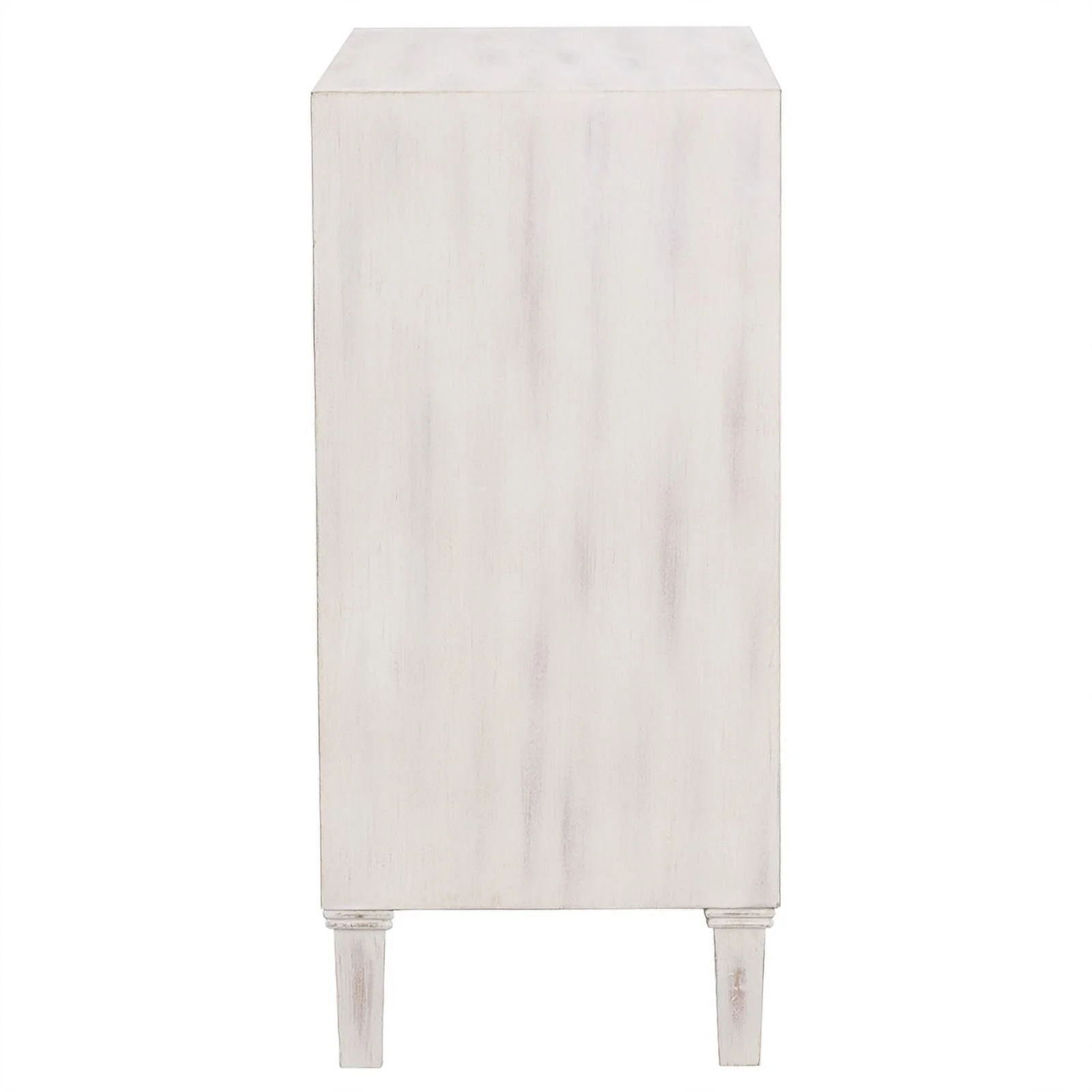 Pemberly Row Wood Accent Cabinet with Floral Carved Door White