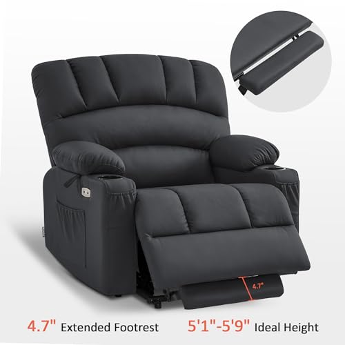 MCombo Oversized Power Lift Recliner Chair for Elderly, Lift Chair with Heat and Massage, Lift Recliner for Big and Tall, Cup Holders