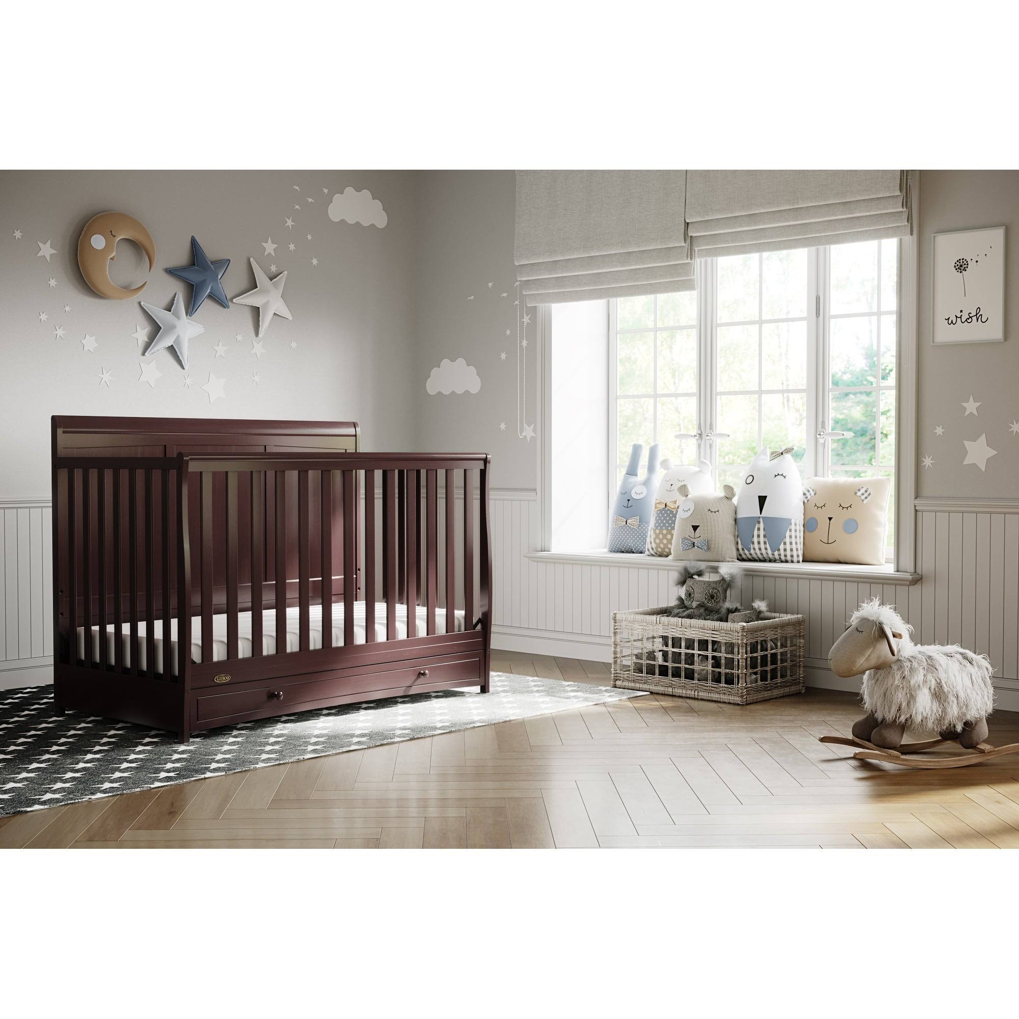 Graco Asheville 4-in-1 Convertible Crib with Drawer - Espresso