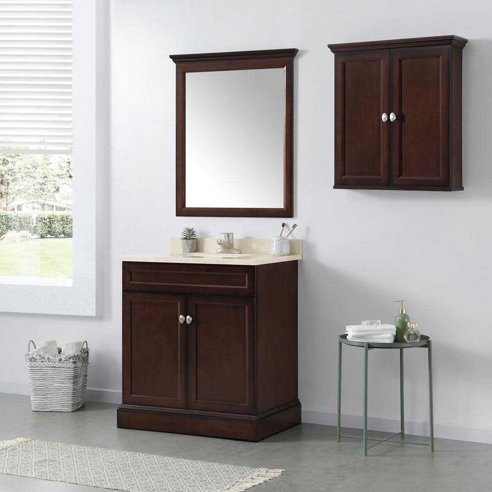Home Decorators Teagen 25 in. W Wall Cabinet in Dark Espresso