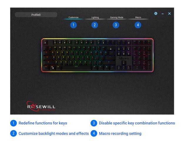 Rosewill Mechanical Gaming Keyboard, 22 RGB Backlit Modes, Brown Switches - Neon K81 BR
