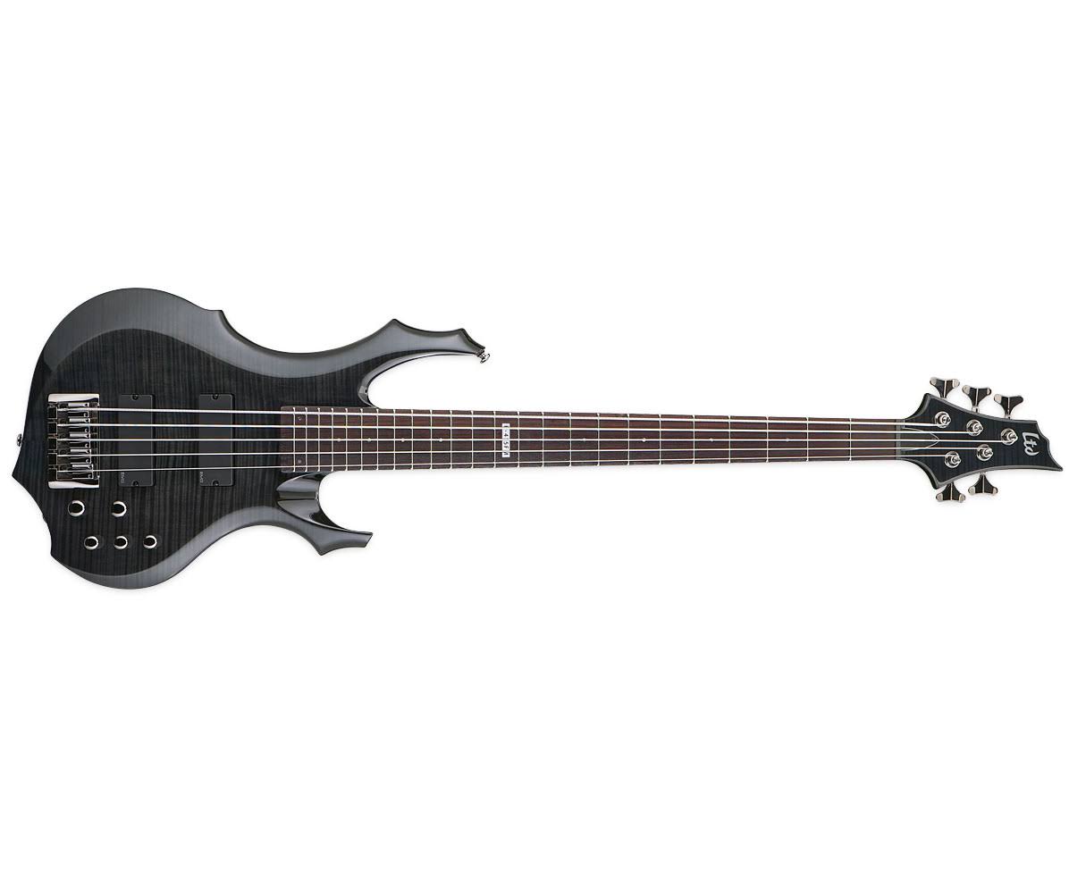 ESP LTD F-415FM Flame Maple See Thru Black 5-String Bass Guitar