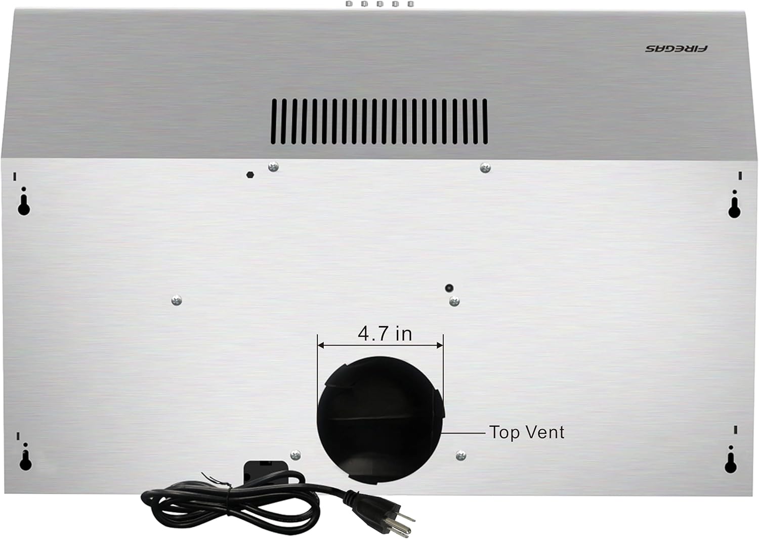 FIREGAS Under Cabinet Range Hood 36 inch with Ducted/Ductless Convertible, Slim Kitchen Over Stove Vent, LED Light, 3 Speed Exhaust Fan