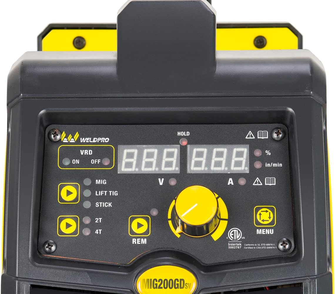 Weldpro 200 Amp Inverter Multi Process Welder with 3 Year Warranty Dual Voltage 220V/110V Mig/Tig/Arc Stick 3 in 1 welder/welding machine